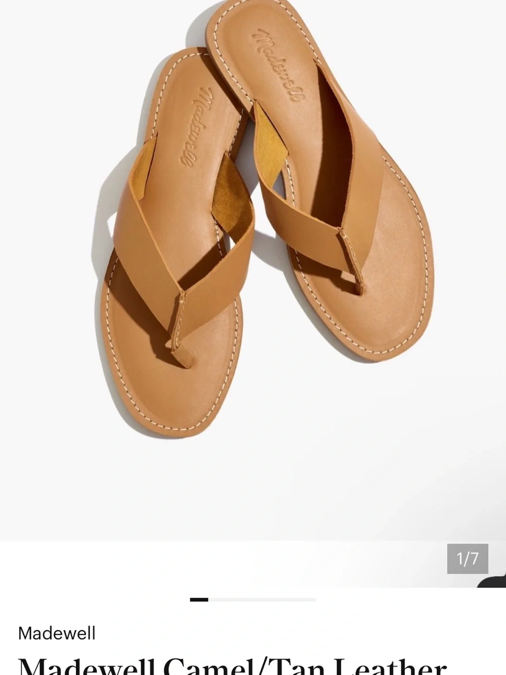 Madewell The Boardwalk Leather Thong Sandal